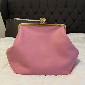 Coach Large Pink Kisslock Frame Bag